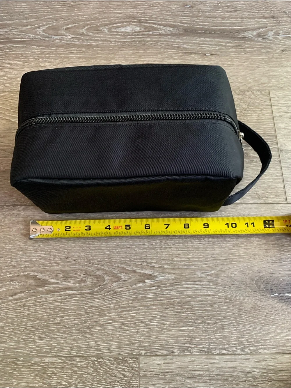 Sephora Cosmetics Toiletry Travel Bag Black Chrome Zipper